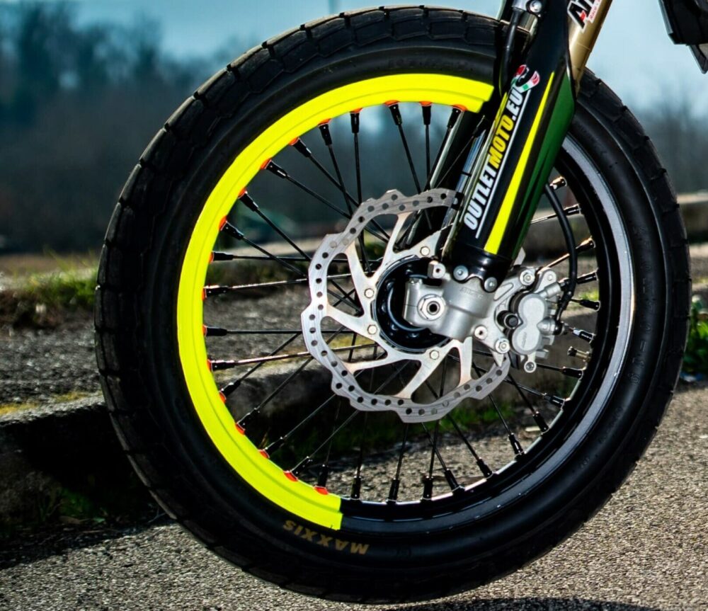 Adesivi Cerchi Motard Bicolor - Fluo